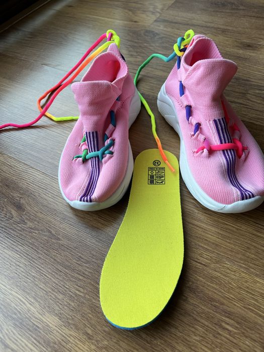 Buty  sneakersy róż 32/20,5-21cm jak nowe