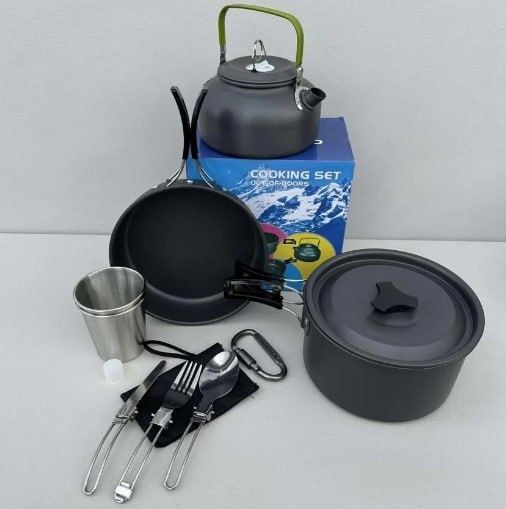 Набір туристичного посуду Посуд для туризму DS-308A Набір в похід 12в1