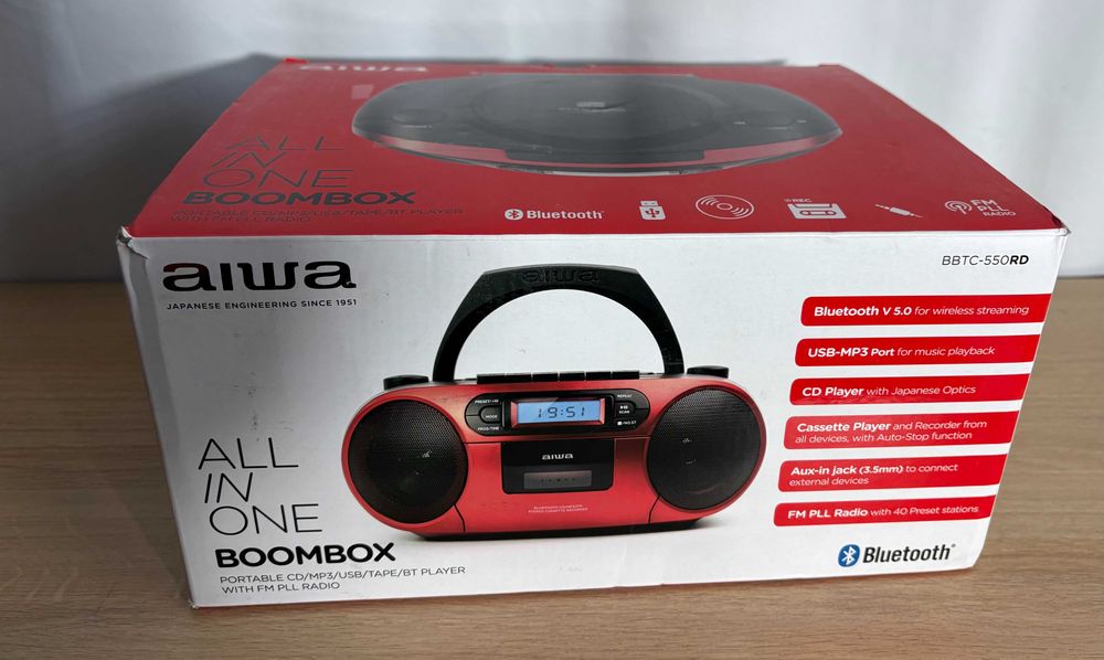Radioodtwarzacz Aiwa boombox BBTC 550RD