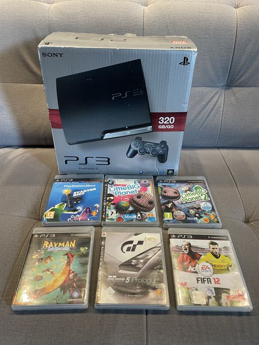Konsola PlayStation PS3 320 GB + oryginalny pad + kamera + kontroler move + zestaw gier