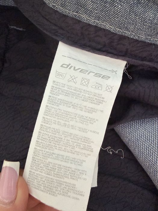 Krótkie spodenki szorty XL diverse premium bawełna niebieskie proste nogawki