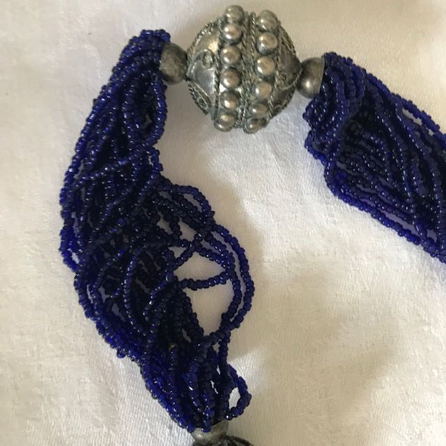 Colar azul e metal Bimba & Lola NOVO com saco