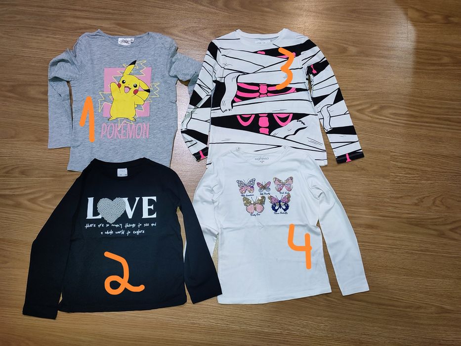 Blusas manga comprida menina - 7-9 anos