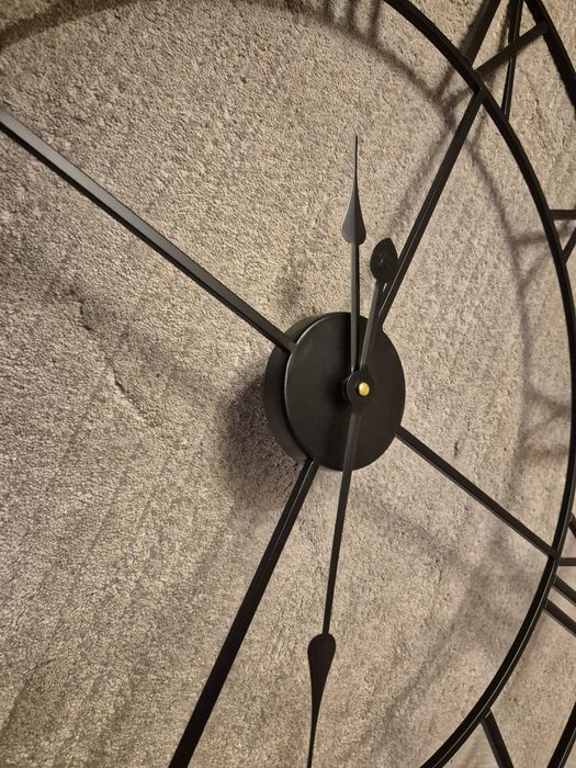 Zegar metalowy czarny loft 70cm