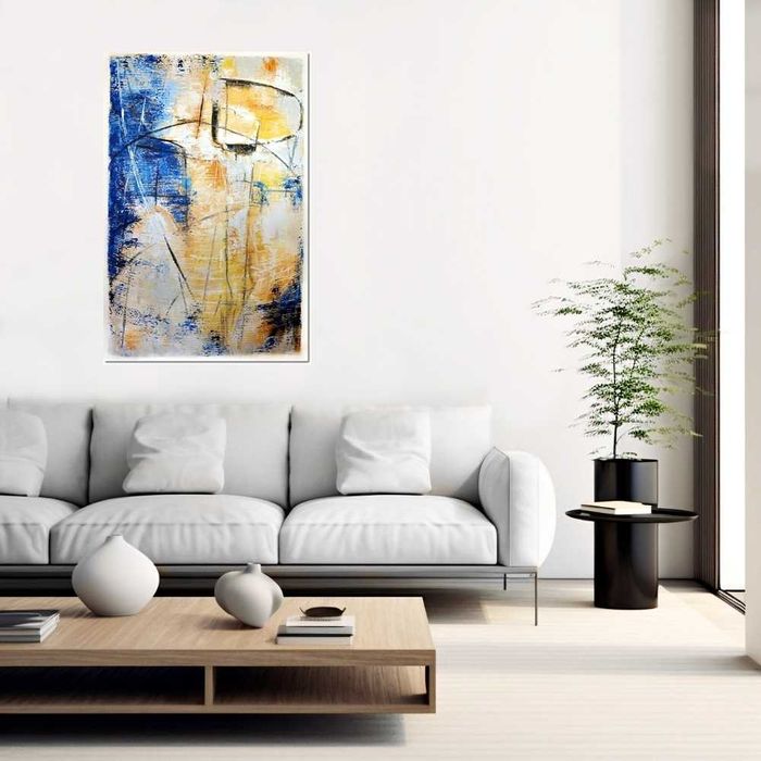 Grot, abstrakcja, nowoczesny obraz ręcznie malowany na płótnie