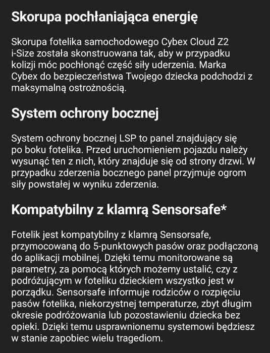 Fotelik samochodowy Cybex
