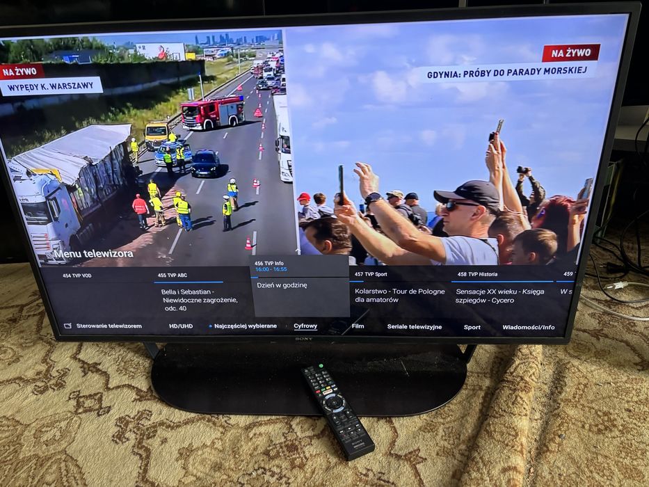 Telewizor LED Sony 43 cale z Androidem,Smartem i dekoderem DVBT2