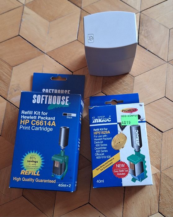 Pojemnik do przechowywania cartridge HP, zestaw do napełniania tuszu