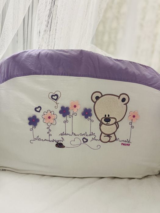 Балдахін та набір бортиків в кроватку twins з ведмедиком