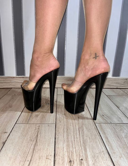 25/ OD RĘKI 37 Szklanki klapki 20cm obcasy exotic pole dance 35-43EU