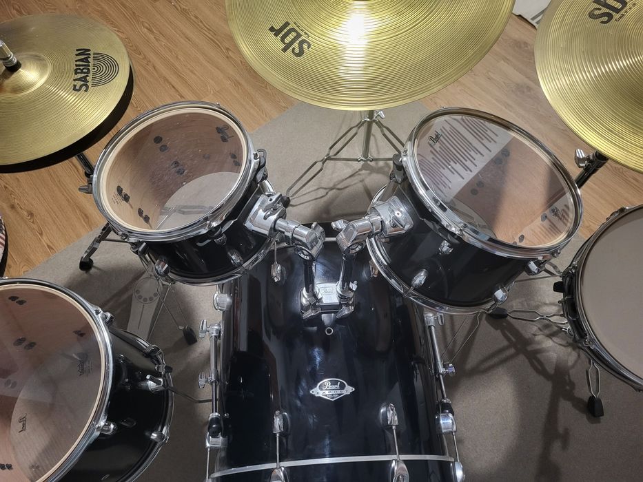 Bateria Pearl EXPORT completa + pratos Sabian,