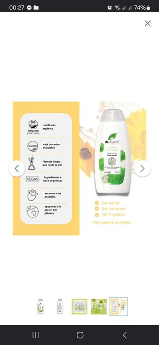 Sabonete de banho Dr.organic