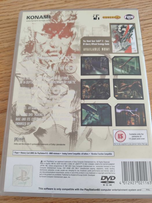 Metal Gear Solid 2 PS2