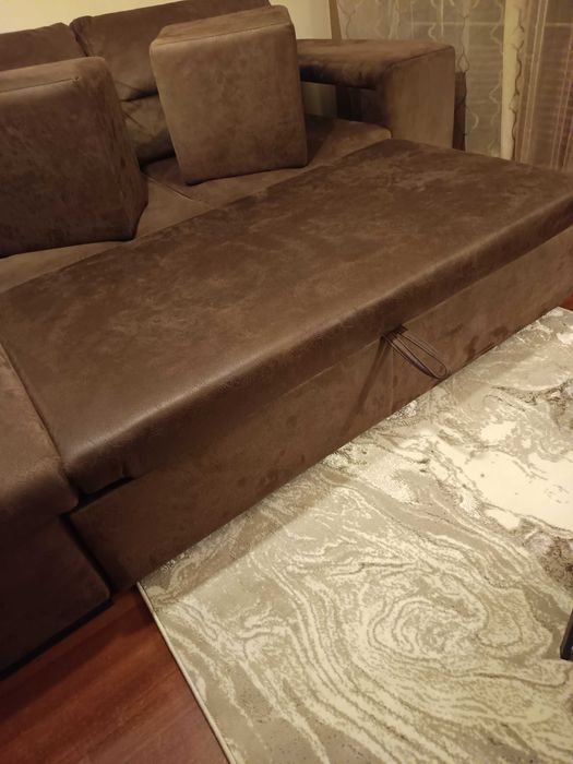 Sofá 3 lugares com cama e chaise lounge