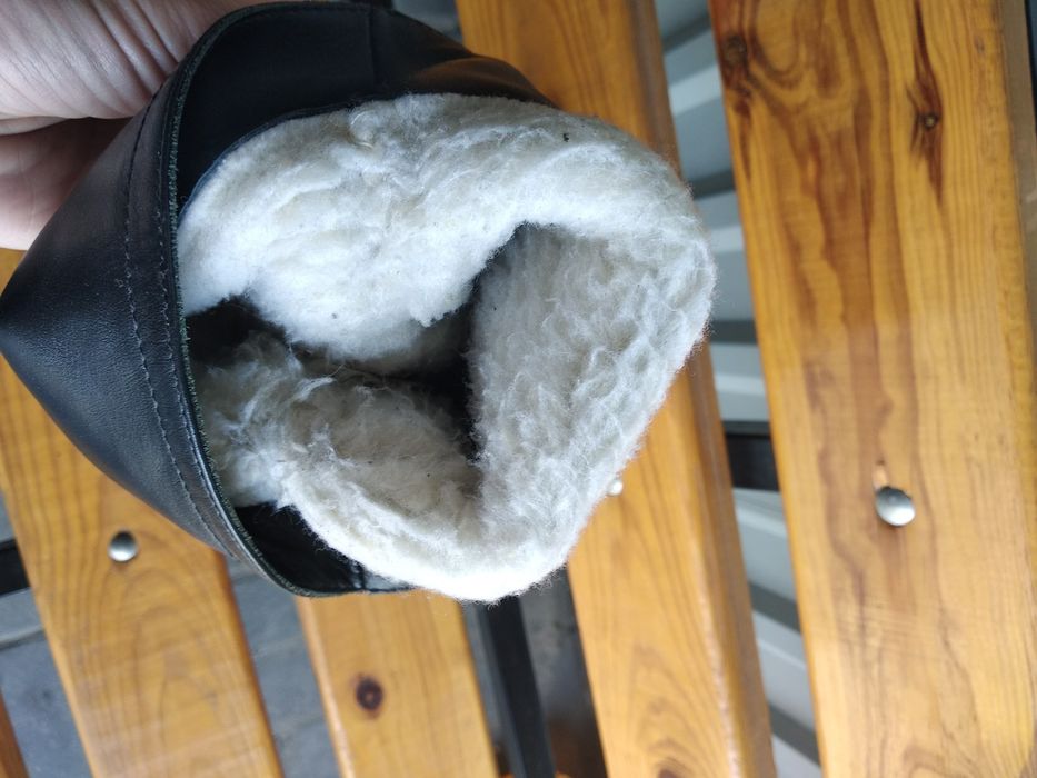 Сапоги кожаные зима