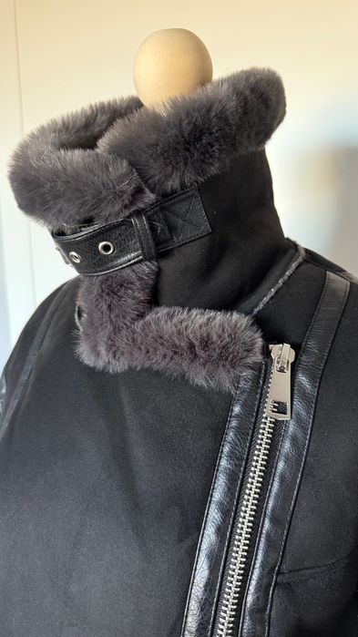 Kurtka Kożuszek Ramoneska Zamszowa Zara S