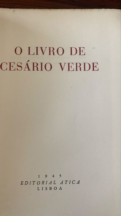 o livro de Césario verde