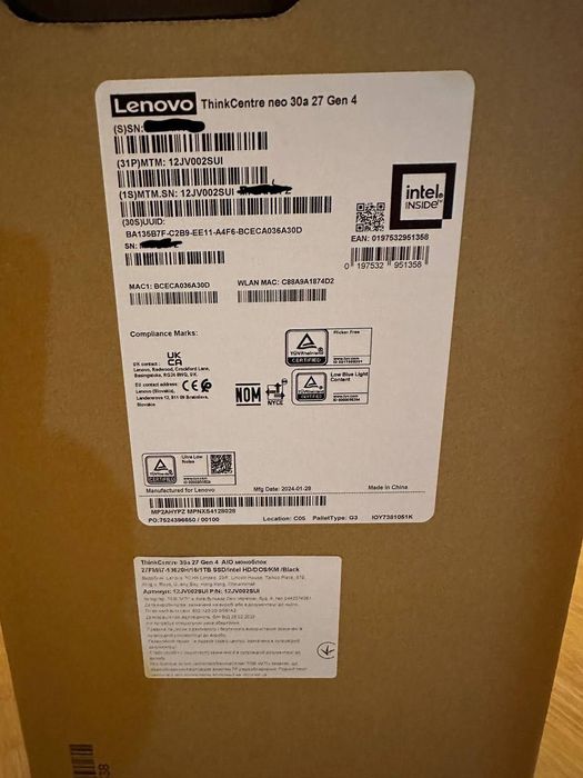 Комп'ютер Моноблок Lenovo ThinkCentre