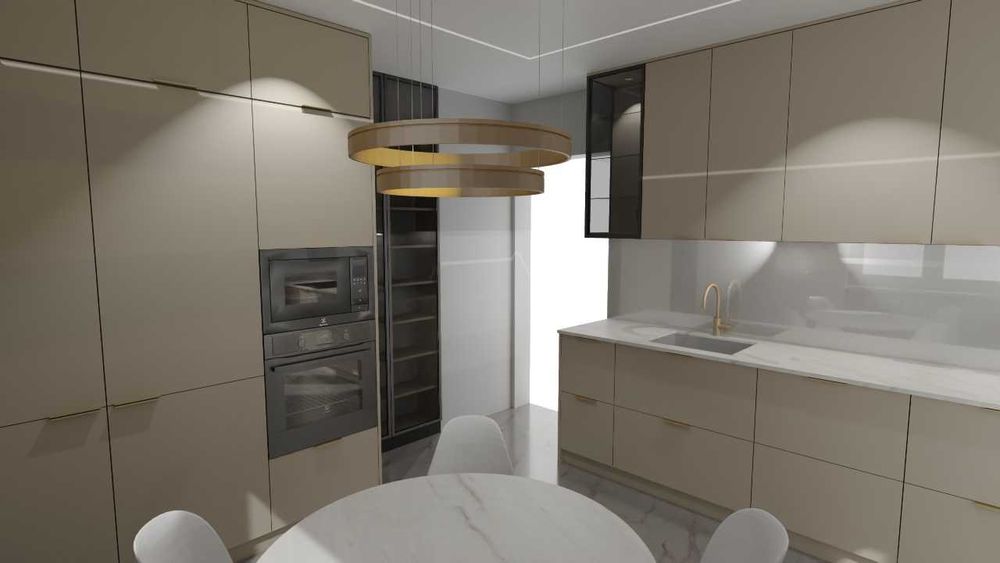 Wizualizacja kuchnia projekt mebli kuchennych projektowanie wnętrz