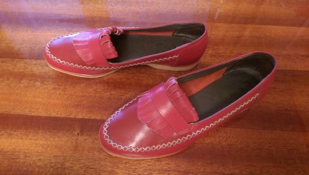 Кожаные туфли-мокасины