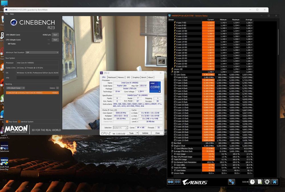 Intel i9 14900KS OC P6000 MHz E4800