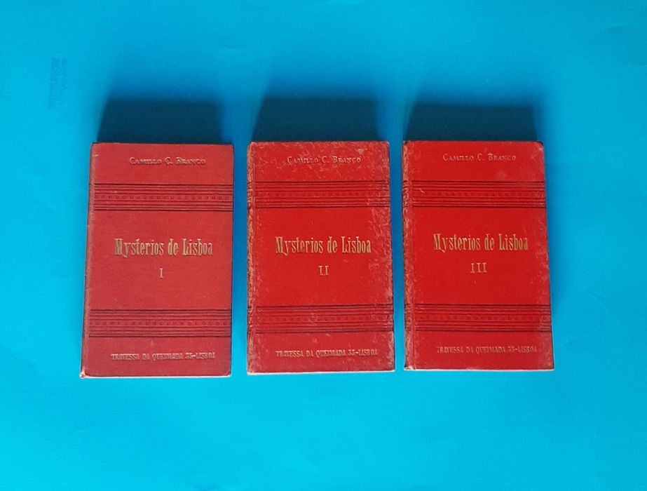 Mistérios de Lisboa / Camilo Castelo Branco 3 volumes raros