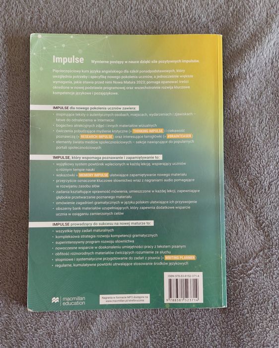 Podręcznik i ćwiczenia Impulse 1 Macmillan education