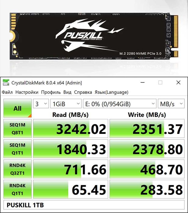 SSD M2 NVME Cusu Fanxiang Ediloca Netac 512Gb 1Tb 2Tb (Нові)