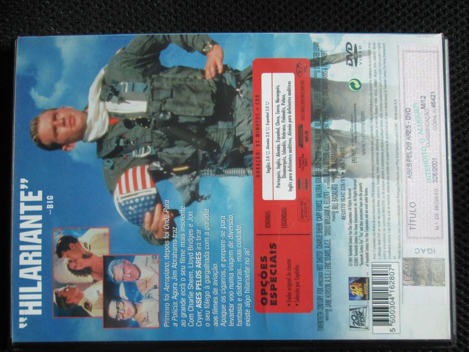 ASES PELOS ARES - Charlie Sheen, Cary Elwes, Valeria Golino