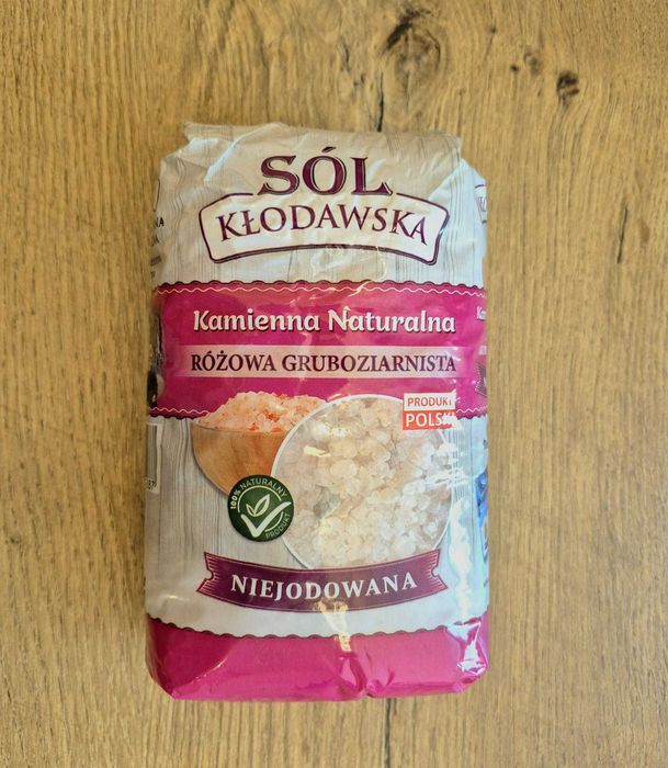 SÓL KŁODAWSKA RÓŻOWA gruba natura niejodowana bez antyzbrylaczy 1 kg