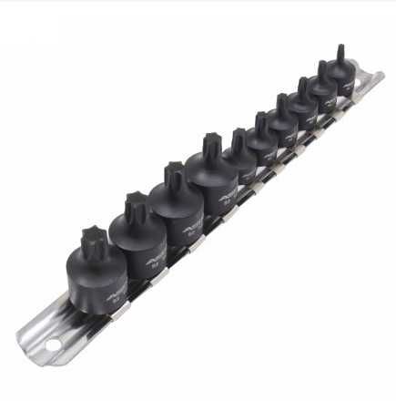 JOGO DE 10PCS 1/4"+ 3/8" TORX IMPACTO   REF: A-1M10S