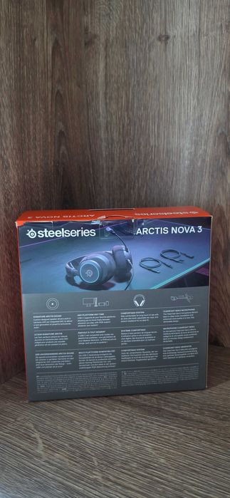 Słuchawki Przewodowe steelseries Arctis Nova 3 Czarne Kabel Typu C-C Adapter z USB-C