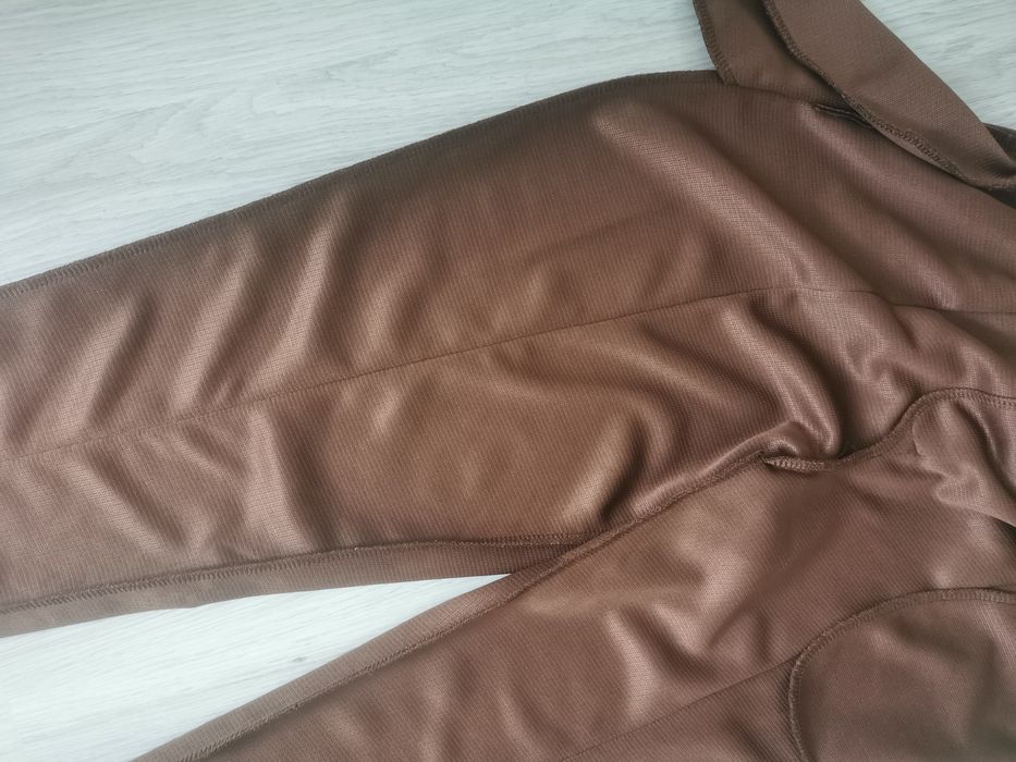 Spodnie brązowe S 36 czekoladowe luźne