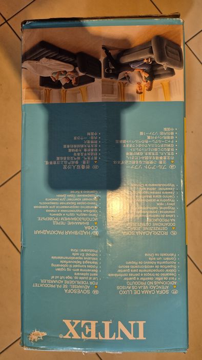 Sofa Dmuchana 2w1 Rozkładana Materac Łóżko INTEX Uszkodzona