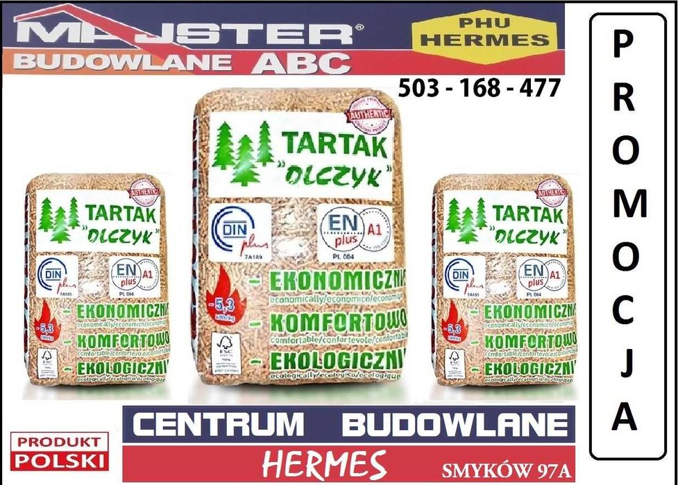 Pellet Tartak Olczyk ENplus A1 6mm (Olimp Lava GOLD) Hermes Paradyż