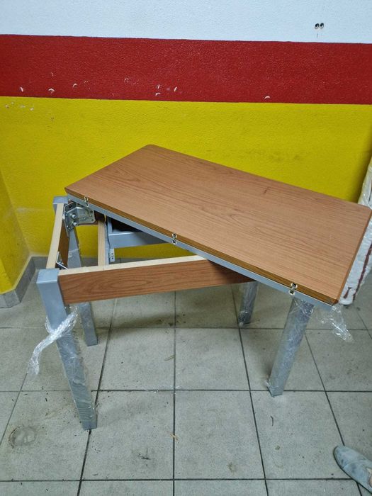 Mesa de cozinha formato abertura em livro