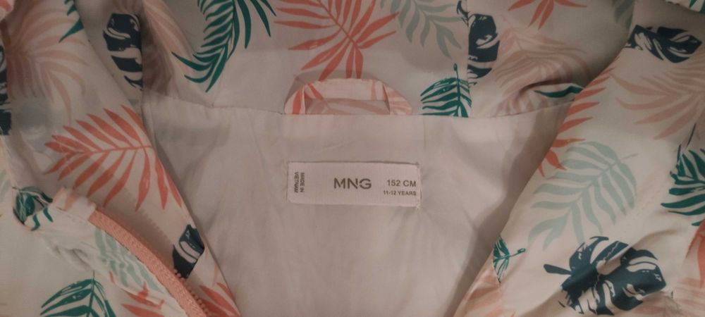 Lekka kurtka typu wiatrówka MANGO dla dziewczynki r.152