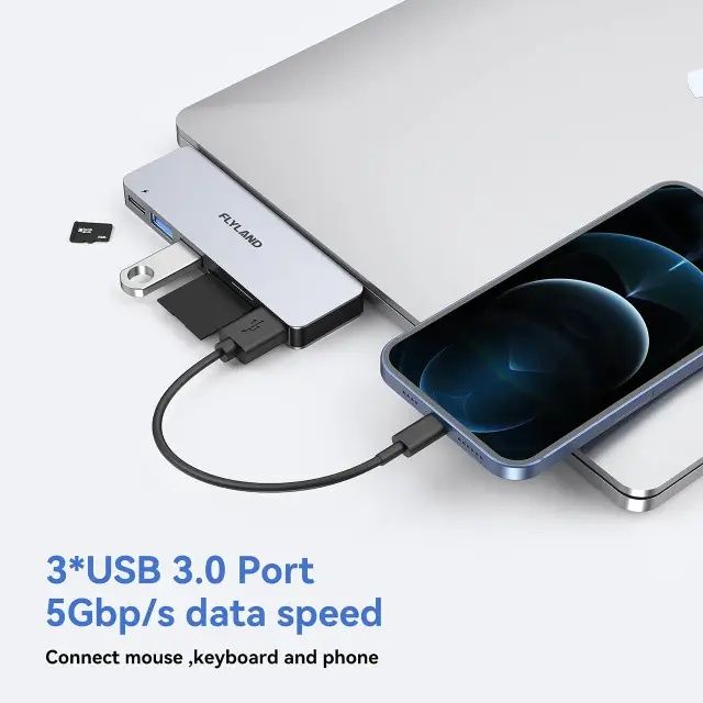 Концентрат FLYLAND USB MacBook Pro/Air M1 c thunderbolt3
