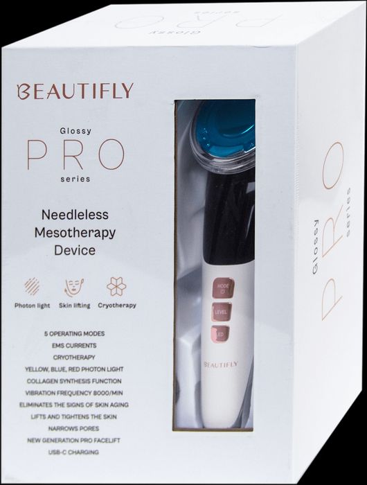 Апарат для безголкової мезотерапії Beautifly B-Glossy PRO 5в1 (Оригінал) та Масажер для обличчя Beautifly B-Glossy Blush — Безголкова мезотерапія
Опис