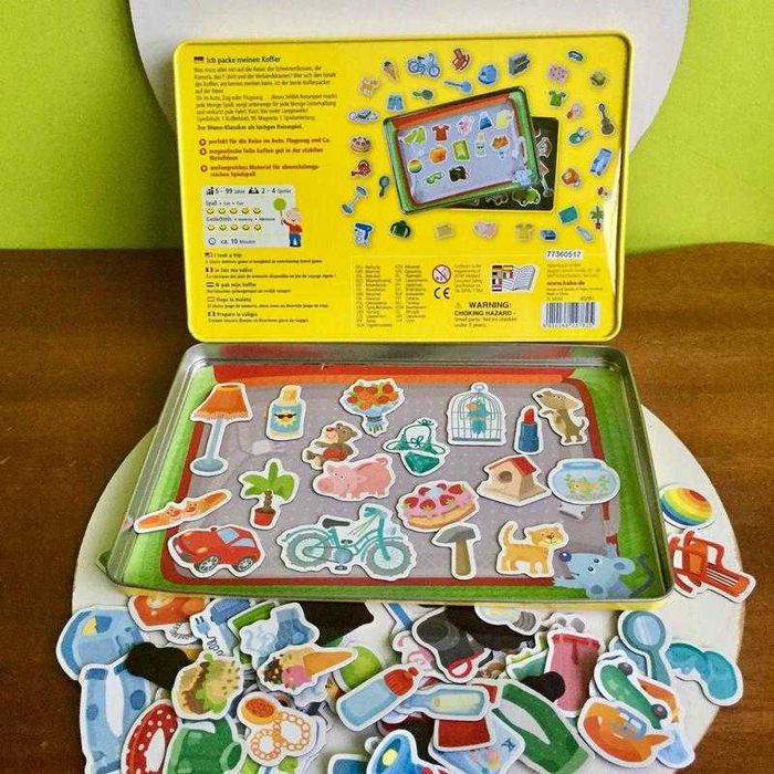 Настільні ігри:Кольоровий улов/Збираємо валізу/Djeco Лудо/Килим Аладін