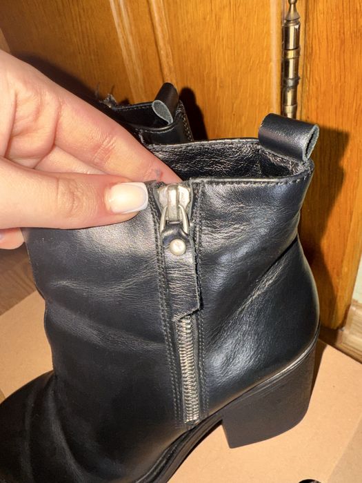 Ботинки кожаные