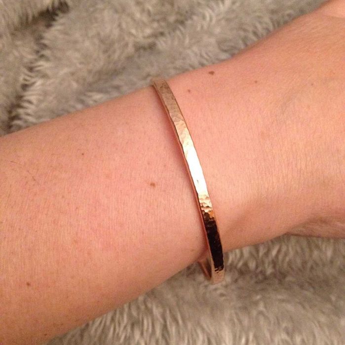 Bransoletka Miedziana Rękodzieło – dł. wew. 17cm, szer. 4mm