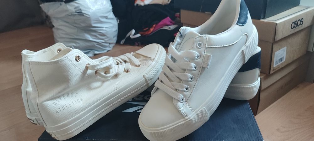 Hit trampki tenis platforma Diverse biel beż r. 38 i  39 25cm