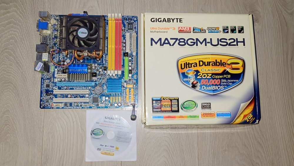 Płyta główna Gigabyte MA78GM-US2H + procesor AMD Phenom X4 64 4 rdzeń