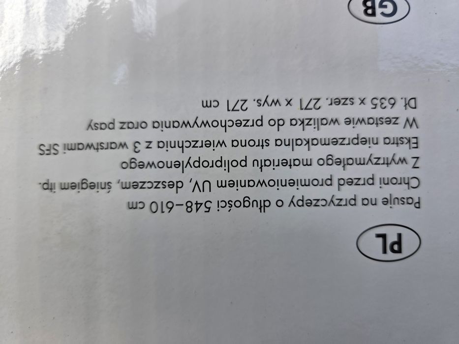 Pokrowiec na kamper lub przyczepa  Hamron