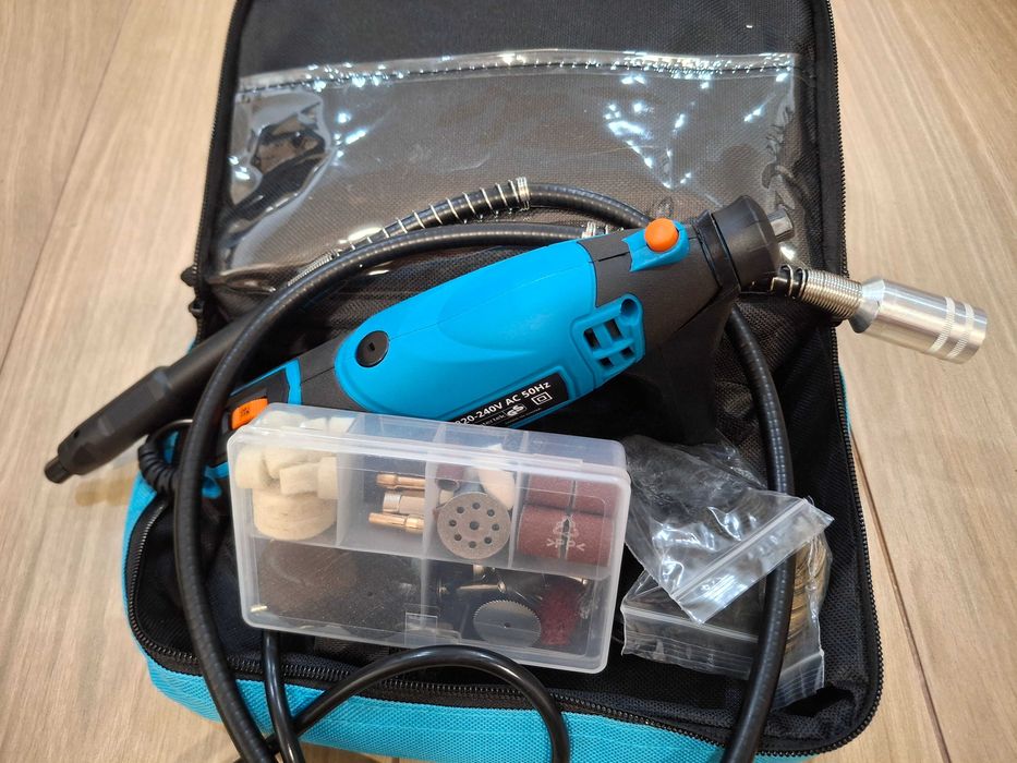 Micro Retífica / Mini Ferramenta Rotativa 160W (Com Acessórios e Mala)