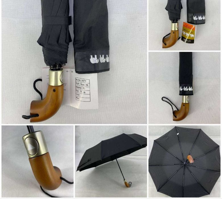 ЗОНТ ТРИ СЛОНА  Лидер Качества ПОЛУАВТОМАТ Парасолька Антиветер