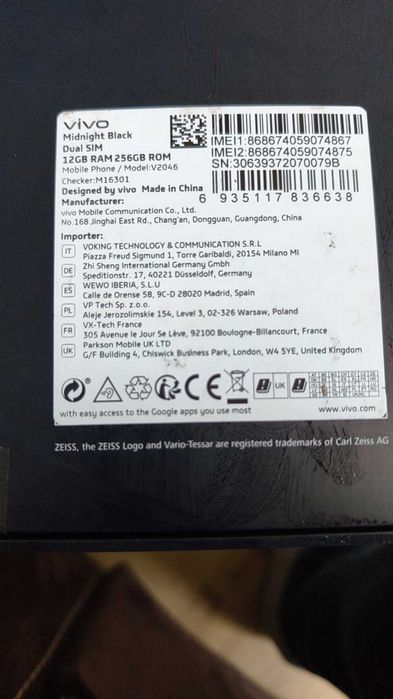 Vivo X60 Pro 12GB Ram 256 GB