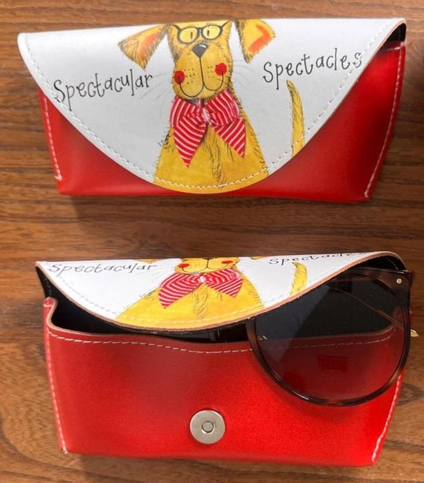 Etui na okulary GL06 Pies w okularach oprawa: folia