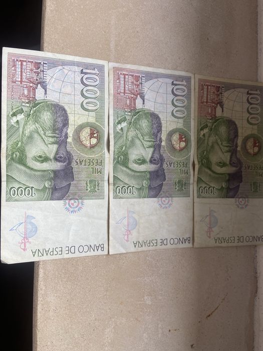 3 Notas 1000 Pesetas